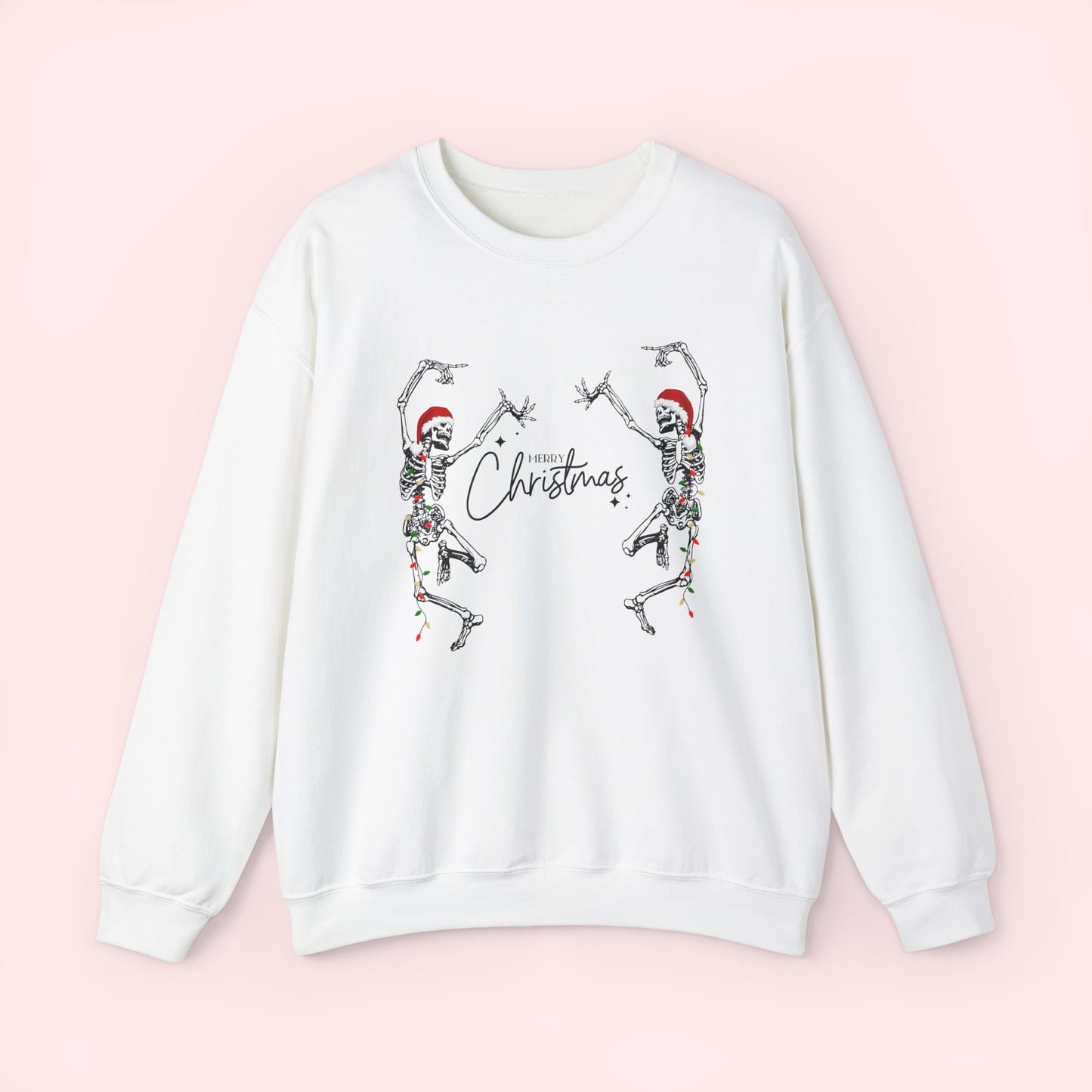 Merry Christmas Dancing Skeleton - Christmas Crewneck Sweatshirt