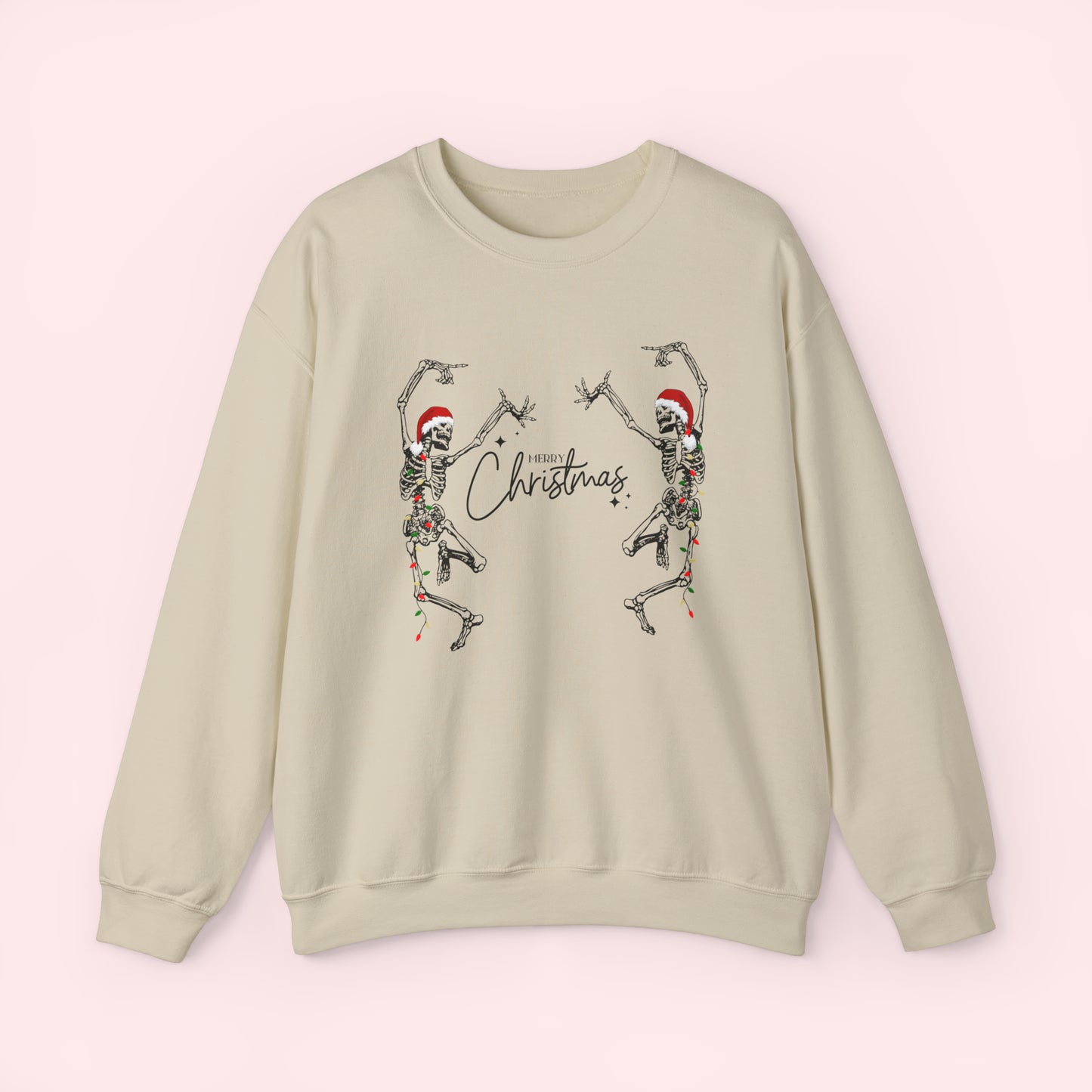 Merry Christmas Dancing Skeleton - Christmas Crewneck Sweatshirt