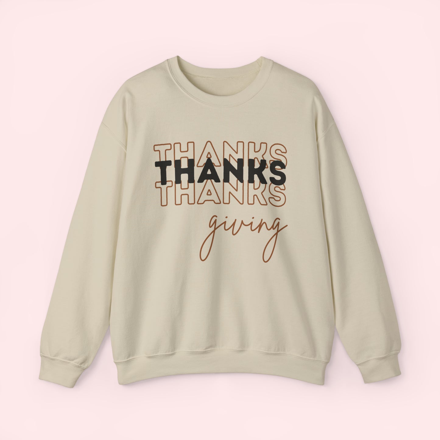 Thanks Thanks Thanks Giving, Crewneck Sweatshirt