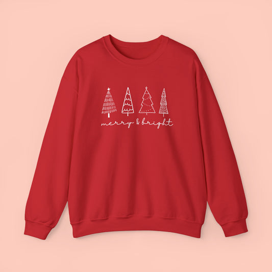 Merry & Bright - Christmas Crewneck Sweatshirt