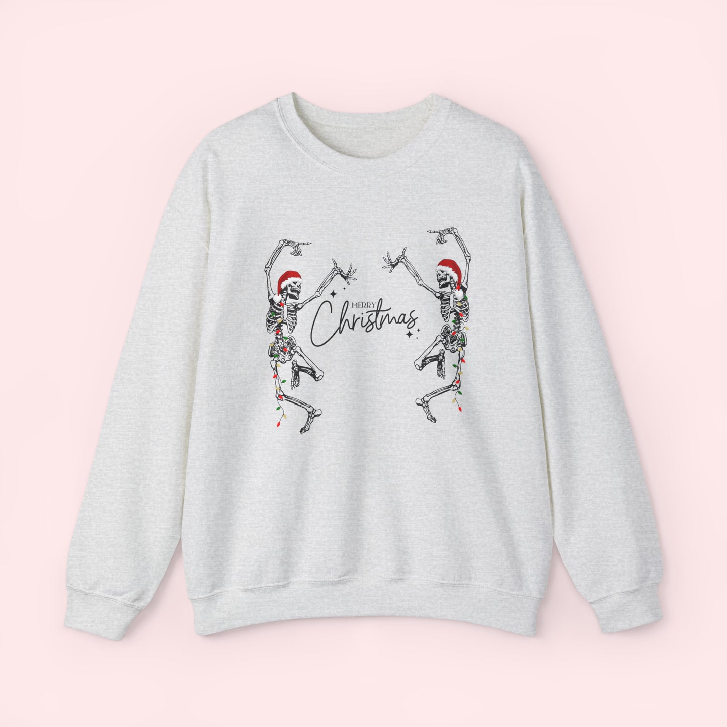 Merry Christmas Dancing Skeleton - Christmas Crewneck Sweatshirt